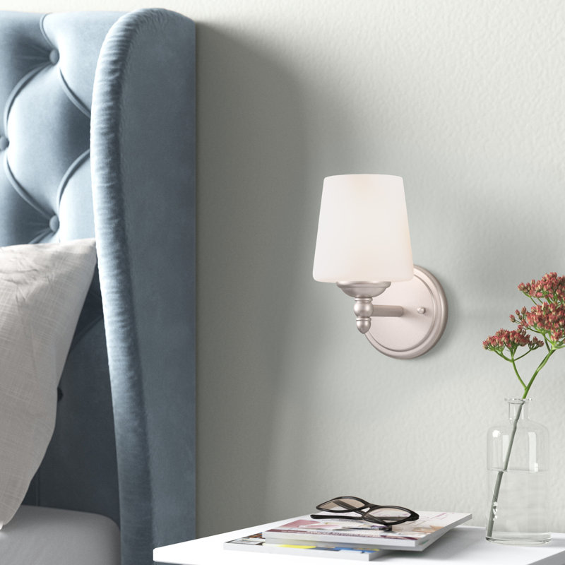 Aghaboy Armed Sconce, Brushed Nickel