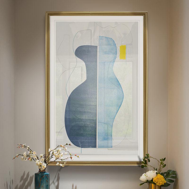 «Pottery Forms IV», reproduction sur toile, H 22,5 po x l 30,5 po x P 1,5 po, Encadrement doré