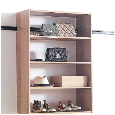 Devi Oak Wall Mounted Wood Closet System