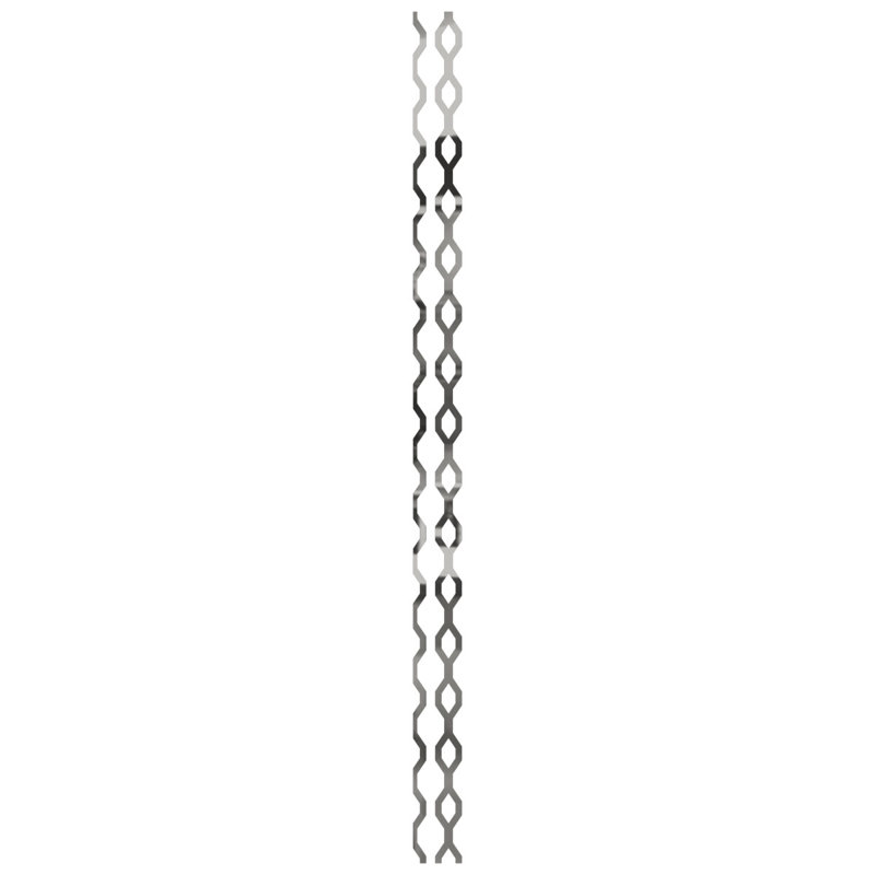 Ensemble de panneaux muraux décoratifs réglables en acrylique Wabash (paquet de 24), H 94 po x l 3 po, Argent