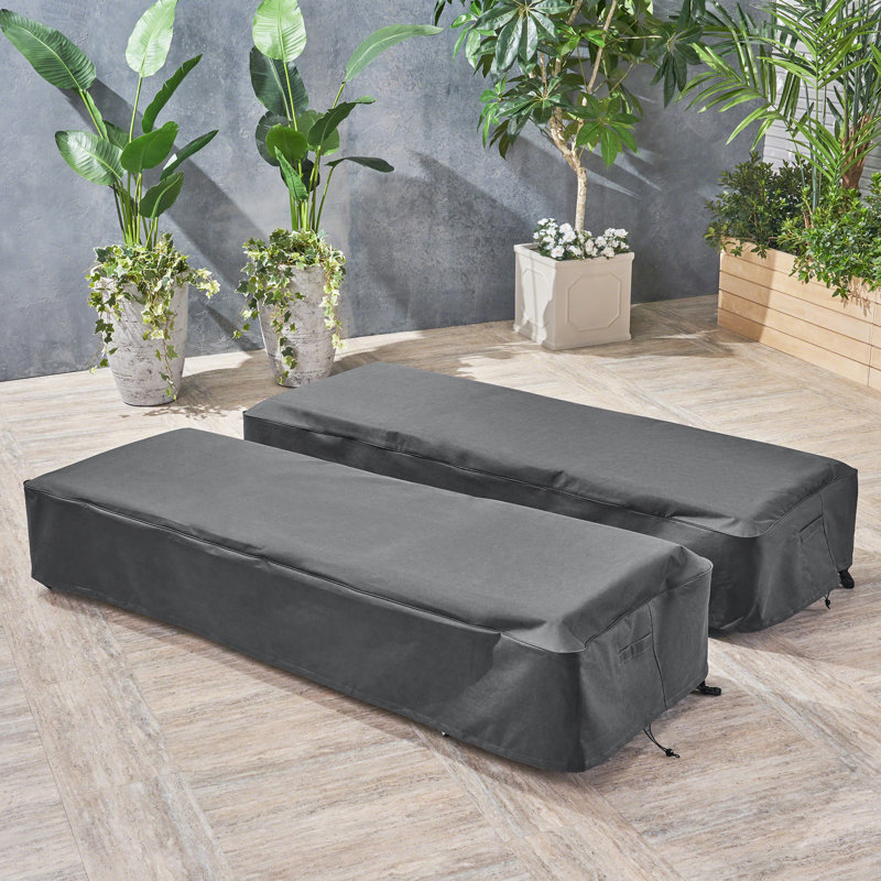 Shield Chaise Lounge Set Cover, Gray