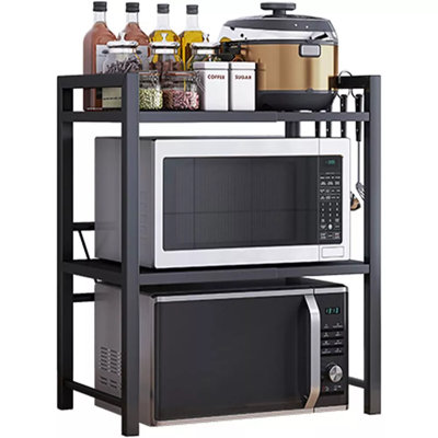 Microwave Shelf with Kitchen Pantry（Adjustable Width）