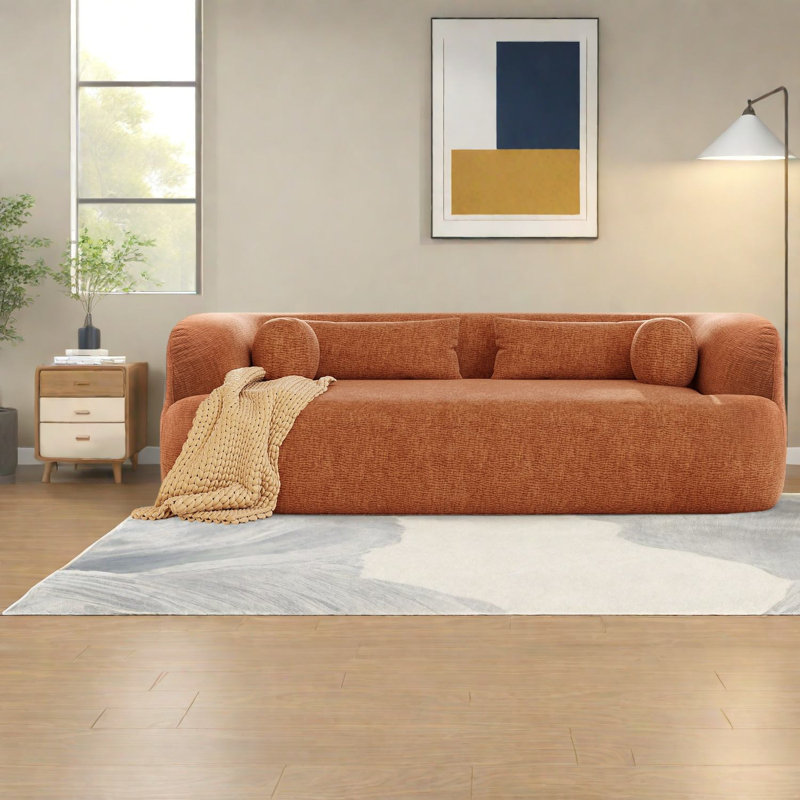 Canapés modernes en chenille, luxueux canapé 3 places 86 "pour la maison