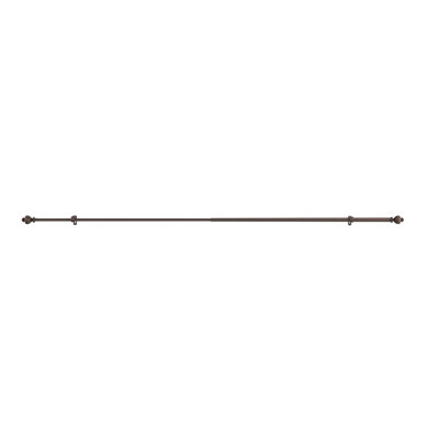 Tringle à rideau de 1 pouce - faîteaux et quincaillerie d'urne décorative moderne, 48 à 84 pouces (bronze)