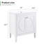 Meuble-lavabo blanc moderne de 30 po avec lavabo en céramique, grande capacité de rangement, protection contre le débordement, pieds réglables sans assemblage en blanc, avec deux portes, un tiroir et un basculement