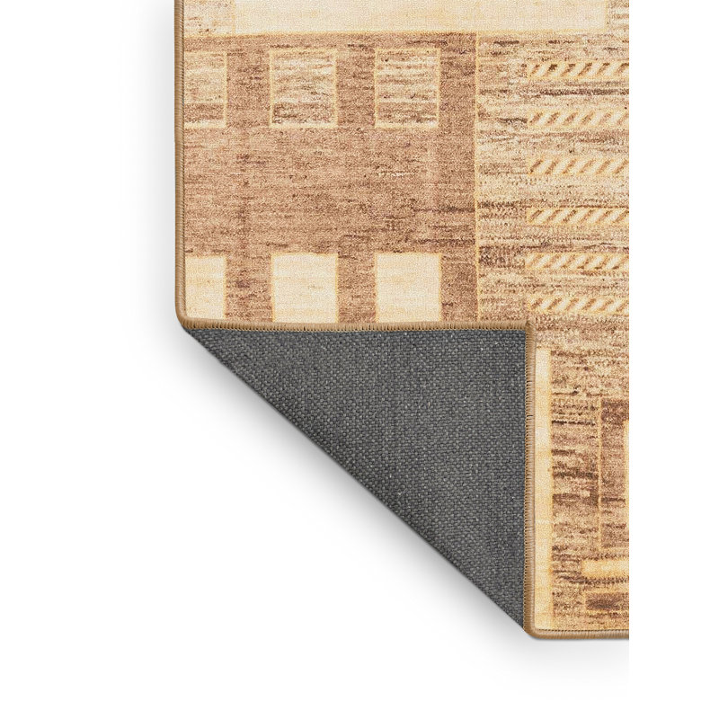 Tapis décoratif multicolore à motif abstrait, Rectangle 7 pi x 10 pi