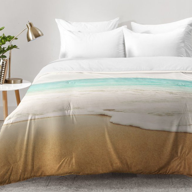 Bree Madden Coastal Polyester Floral Comforter, Twin XL Comforter + 1 Standard Sham