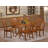 9 Piece Dining Set Includes an Oval Dining Room Table with Butterfly Leaf and 8 Kitchen Chairs, Saddle Brown-49667903