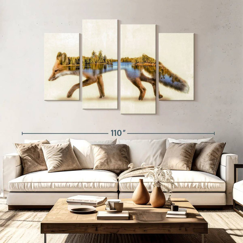 Brampt Forest Fox, 54" H x 84" W