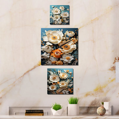 Jekai - Horloge traditionnelle surdimensionnée Buttercups