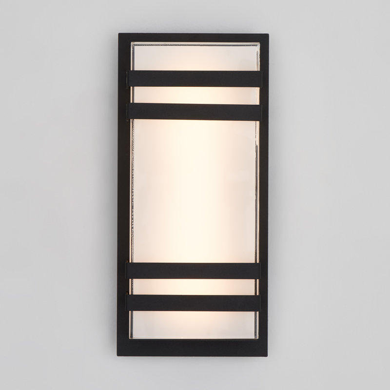Luminaire à cloison d'extérieur à DEL intégré H 11,8 po Alaze, Noir