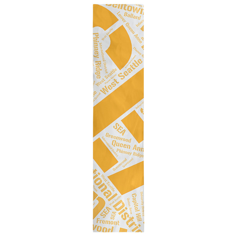Chemin de table, 72 po x 16 po, Orange, Seattle