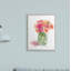 Bouquet d'aquarelles roses en pot en conserve-13582273-13582276