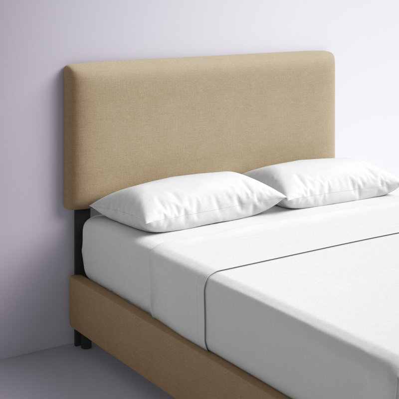 Jacqueline Upholstered Headboard, Twin, Classic Sandstone Linen
