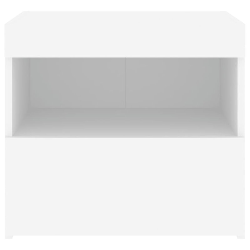 Nirmal 50cm W Manufactured Wood Bedside Table, White, Individual