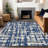 Machine Washable Indoor/Outdoor Chantille Navy Rug-102712301