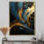 Toile avec cadre flottant or