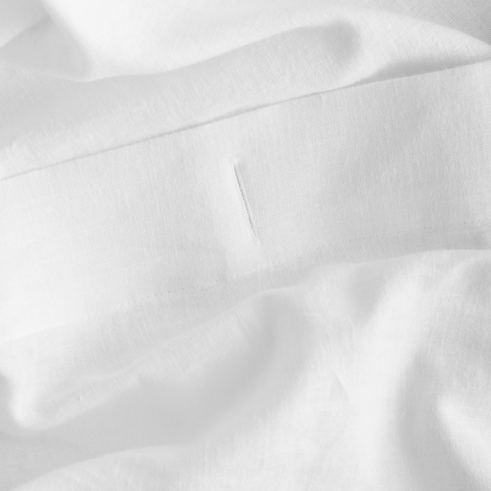 Jeffen Linen Blend Shower Curtain, White