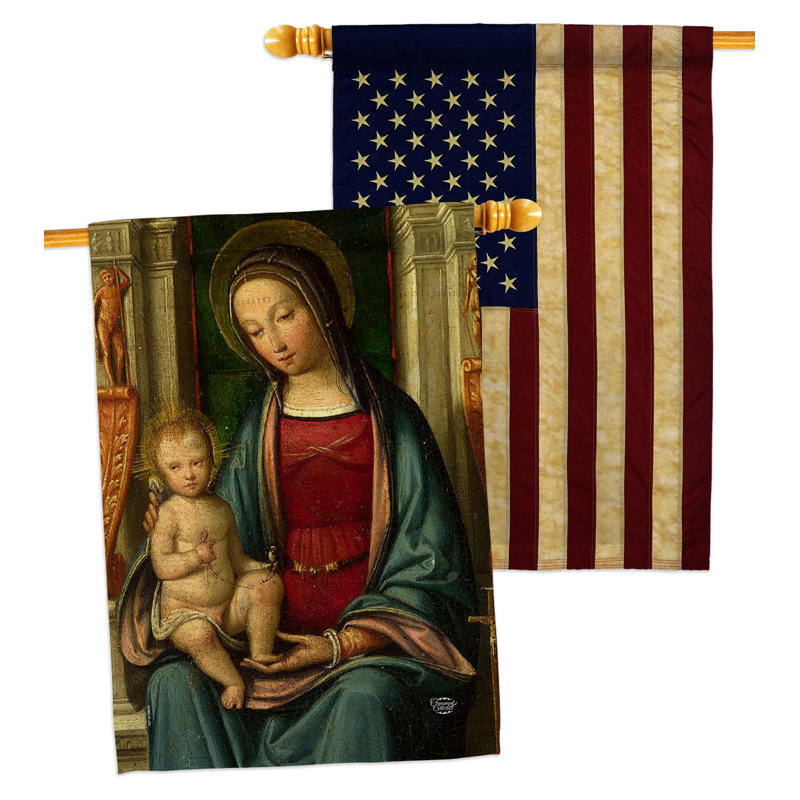 Drapeau de maison en polyester 40 x 28 po à 2 côtés