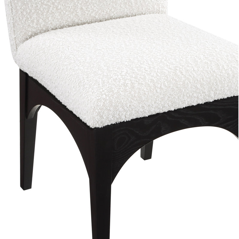Waldorf Dining Chair, Black, Cream Boucle
