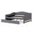 Stylish Full Size Upholstered Daybed With Gray Fleece And Compact Trundle Design For Small Spaces Smart Operation-834573479-834573478