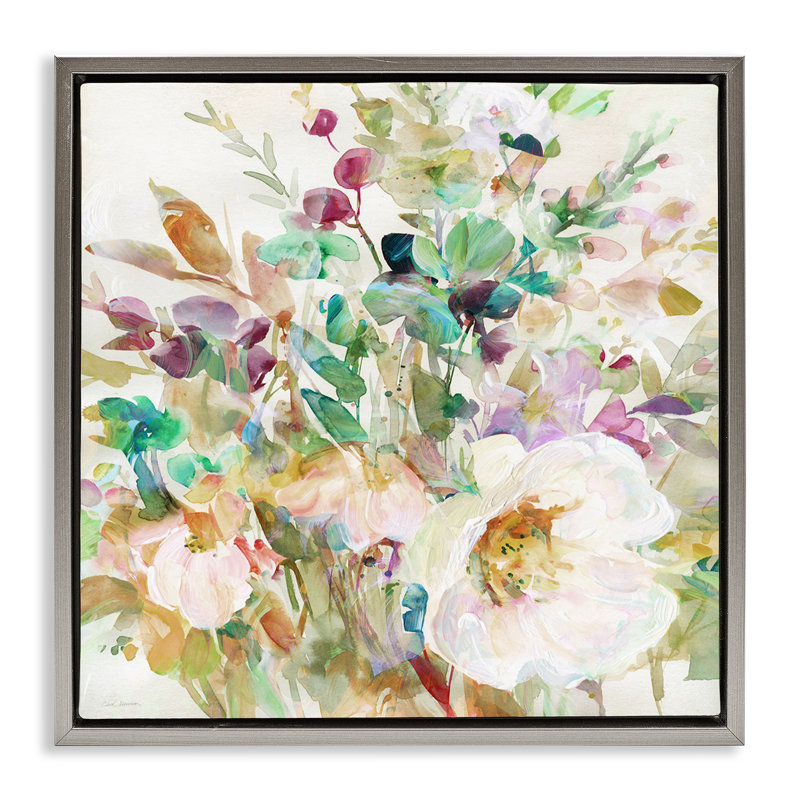  Art mural opaque sur toile flottante encadrée par Carol Robinson, H 25 po x l 25 po, Cadre flottant gris lustré