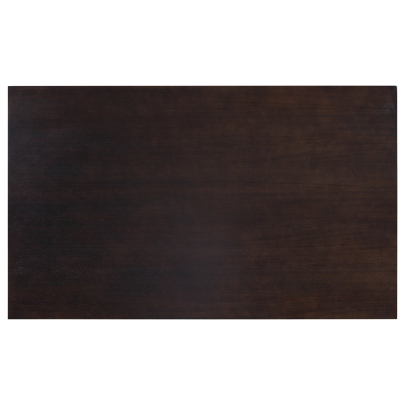 Ensemble de table et chaises de salle à manger de 6 pièces avec pieds de forme spéciale et dossiers et coussins recouverts de mousse pour la salle à manger (espresso) TREXM