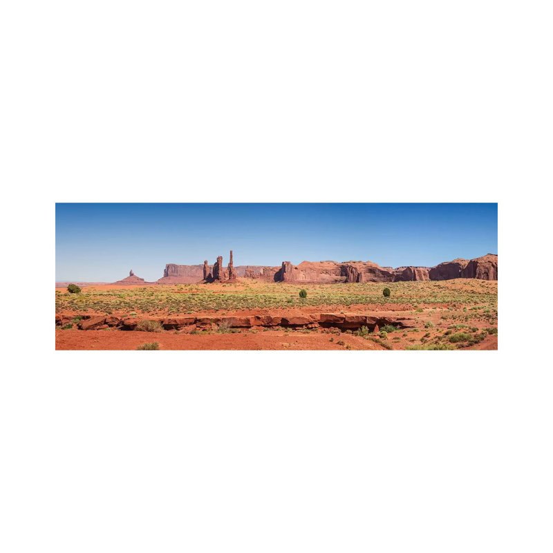 Monument Valley Totem Pole by Melanie Viola - Wrapped Canvas Panoramic Print, 30.48 cm H x 91.44 cm W x 1.91 cm D