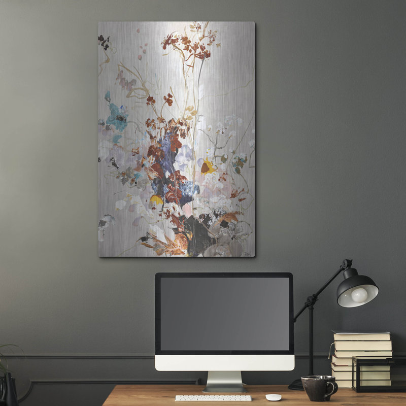  'Abstract Flower 3' by Design Fabrikken Metal Wall Art, 36" H x 24" W