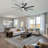 72 Inch Modern Large Design Ceiling Fans With Smart Remote Control 6 Wind Speed DC Motor Black For Living Room-938974419