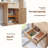 Modern Executive Desk With Power Outlet, Wood Home Office Desk With Drawer & Storage Cabinet-1260277804