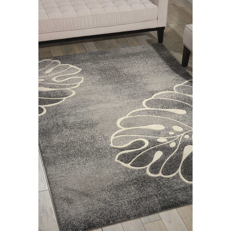 Eurydamas Floral Indoor Rug, Rectangle 9'3" x 12'9"