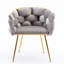 Tabouret de chambre de luxe en velours de luxe - H 30,36 po, chaise grise ornée et pratique, expérience luxueuse simple-486230457