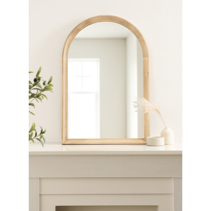 Branwell Wood Mirror, 36" x 24", Light Beige