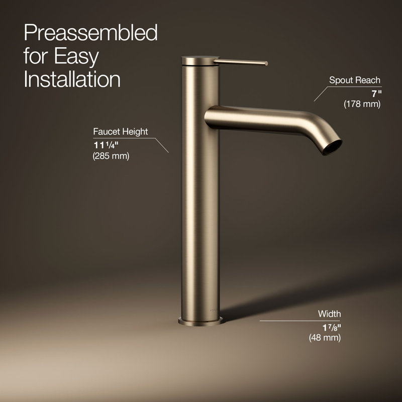 Components Single-Handle Bathroom Sink Faucet, Vibrant Brushed Bronze