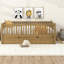 Lit plateforme en bois avec garde-corps et lit gigogne-2023083948