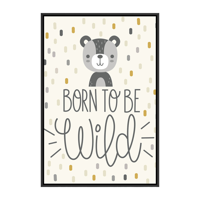 «Cute and Wild III», art encadré, H 60 po x l 40po x P 1,5 po, Toile avec cadre noir
