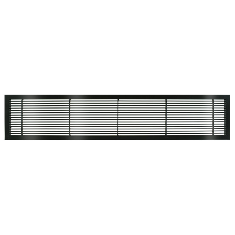 Architectural Grille Aluminum Vent Cover, Gloss Black, 0.75" H x 49.25" L x 5.25" W