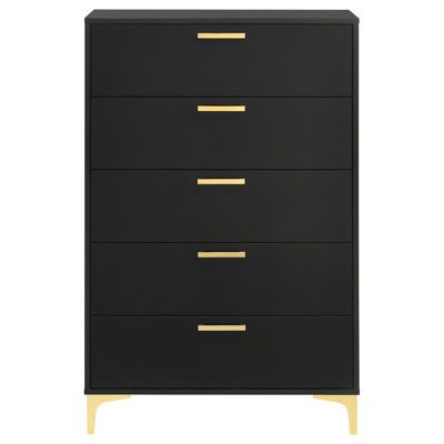 Kendall 5-Drawer Bedroom Chest Black