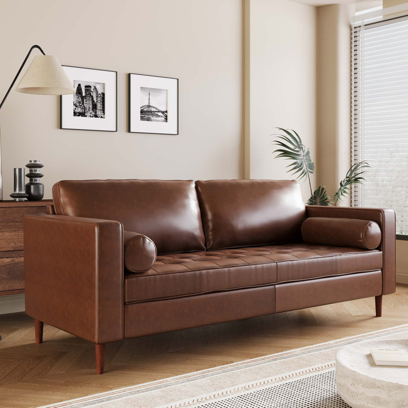 Canapé 3 places en similicuir Mirod