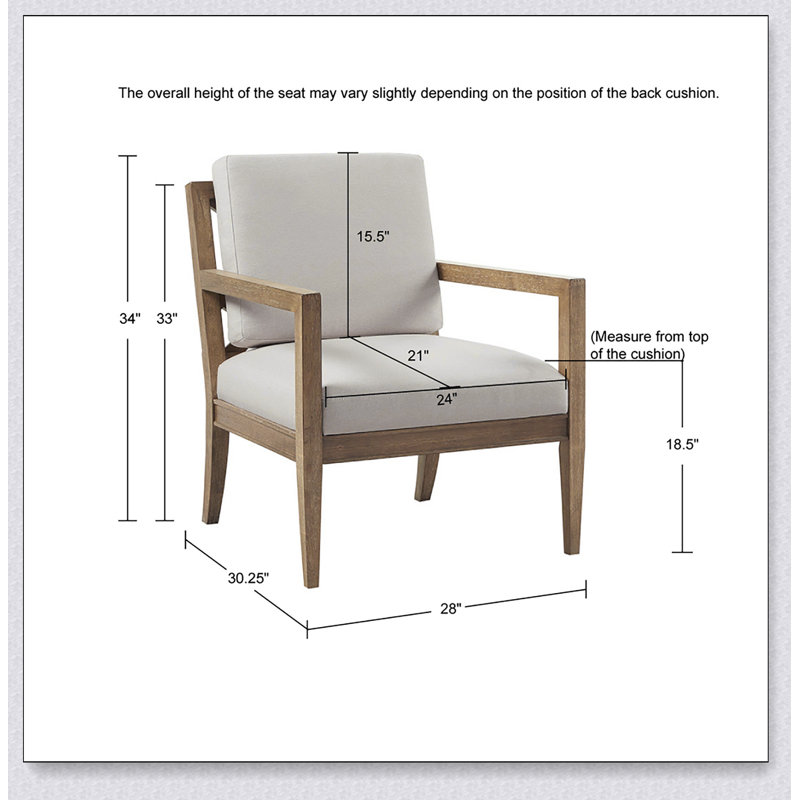 Fauteuil ivoire en polyester à 4 pieds