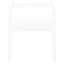Table d'appoint blanche avec rangement et construction stable pour un métal polyvalent