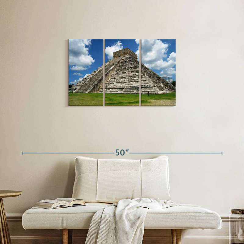 Ancien temple maya, H 20 po x l 33 po