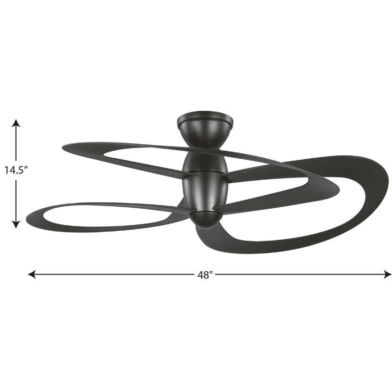48'' Ceiling Fan, Black