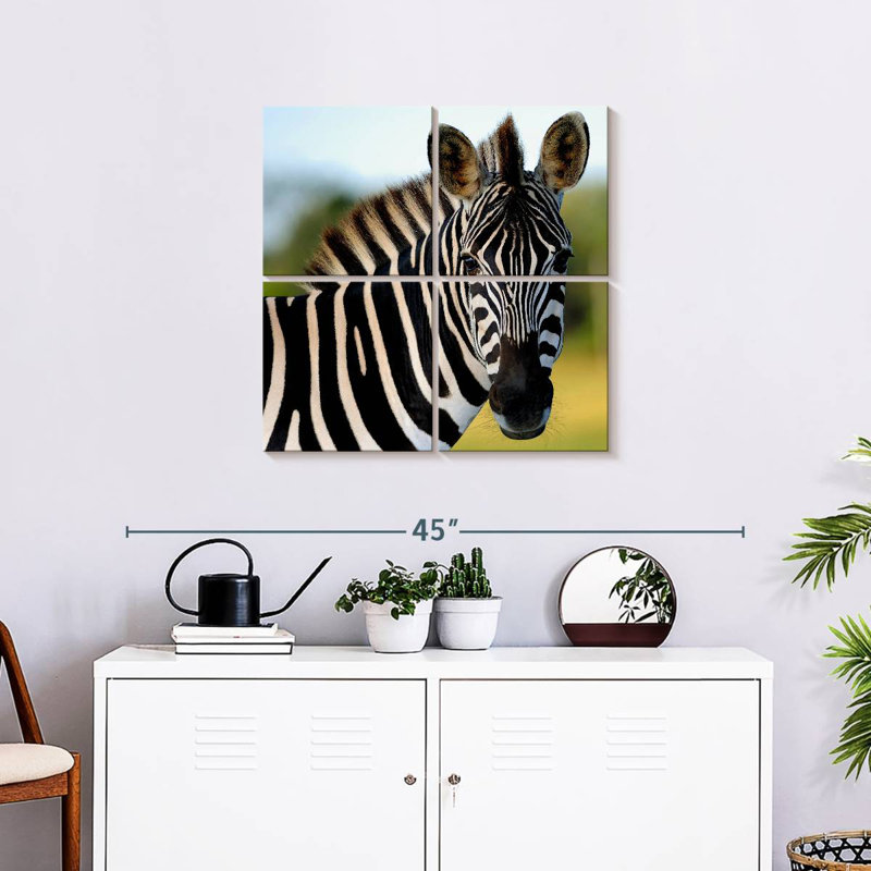 Brampt Staring Zebra, 26" H x 26" W