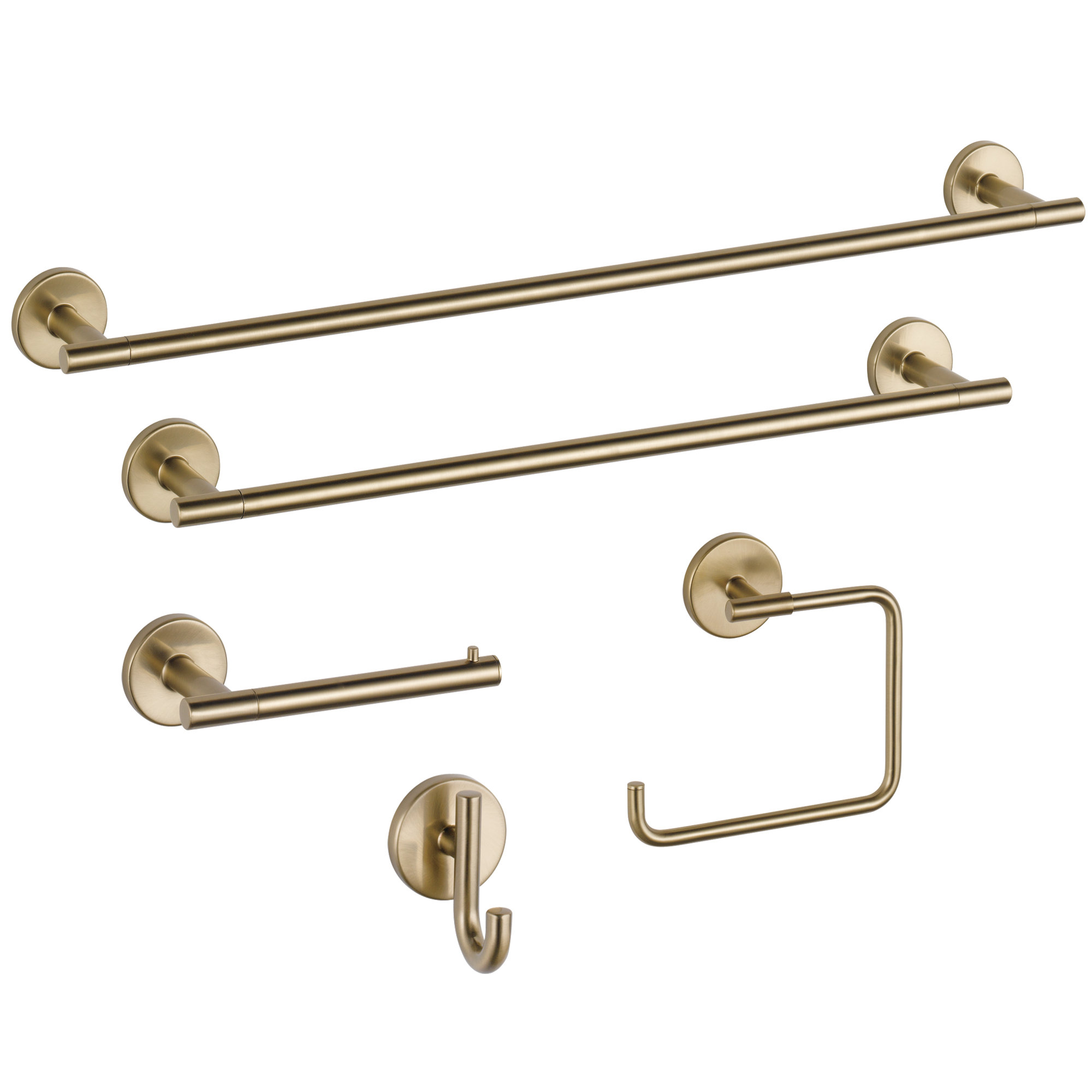 Trinsic Wall Mount Towel Bar Bath Hardware Accessory, Champagne Bronze, 1.13" H x 24" L x 3.31" D