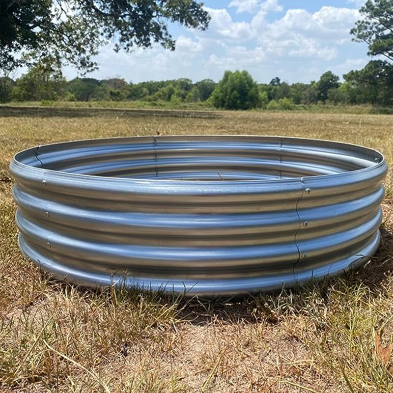 Lit de jardin surélevé en métal Norocel, Argent
