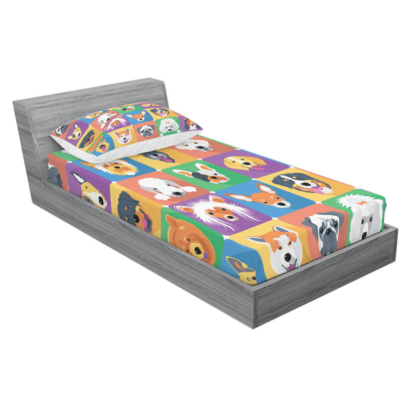 Microfiber Sheet Set, Twin Sheet Set with Fitted Sheet
