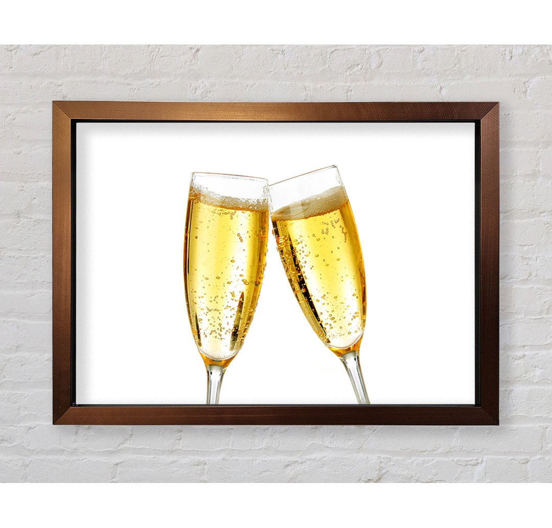 Gerahmter Fotodruck Champagne Glass Cheer