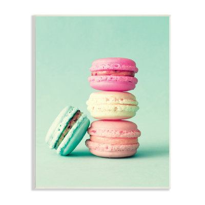 Pastel macaron biscuit dessert fond turquoise par Incado - photographie